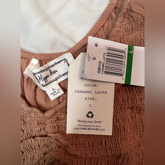 NWT Hippie Rose Dusty Pink Off-shoulder Peplum Cropped Top - Picture 4 of 4